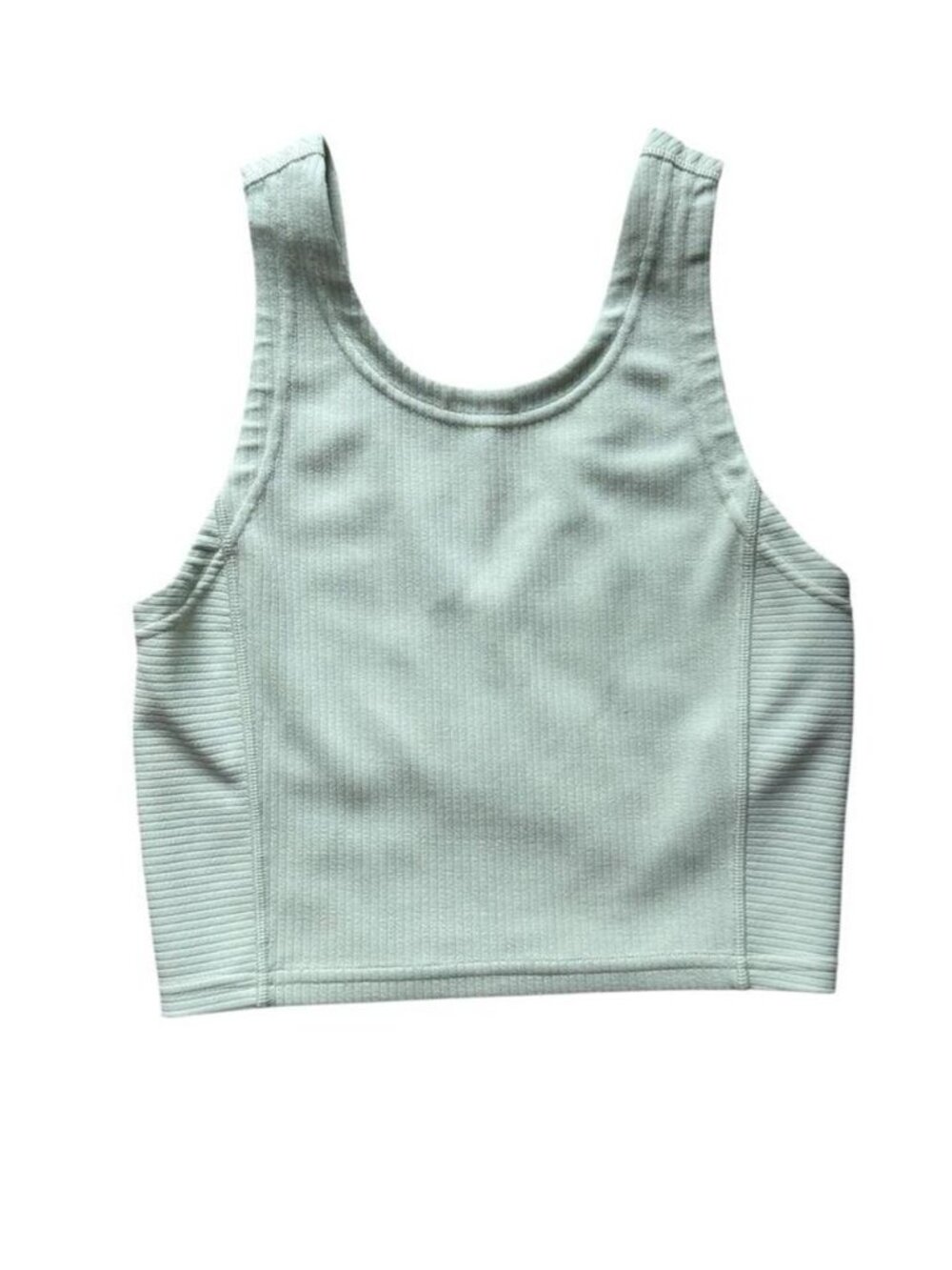 Lululemon light green ribbed crop top, Size 2